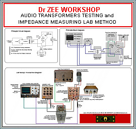 Dr ZEE WORKSHOP Audio-Transformer Testing and Impedance measuring Method LAB Setup DIAGRAM