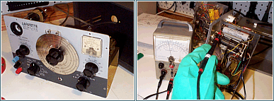 OLSON TE-189 and LAFAYETTE TE-46 CR-Analyzer Capacitor Testers - Repair Service, In Use, User Manual and Schematics