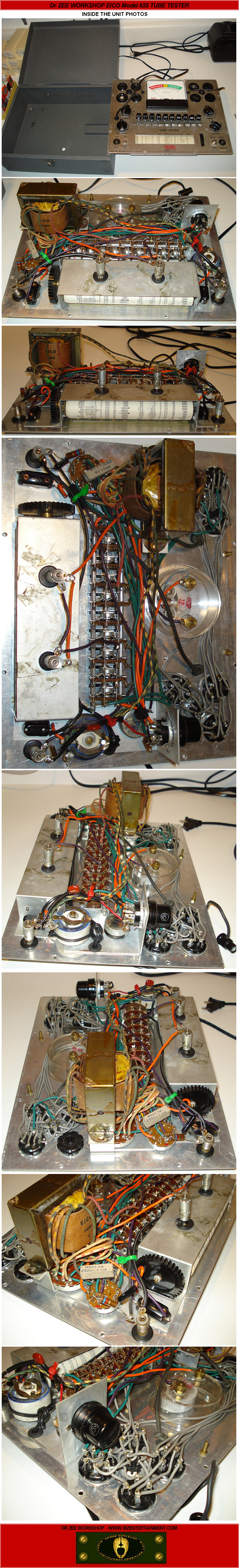 Eico 625 Tube Tester Chart